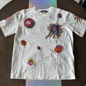 RARE Louis Vuitton x Yayoi Kusama Embroidered Mens Tee size oversized Small